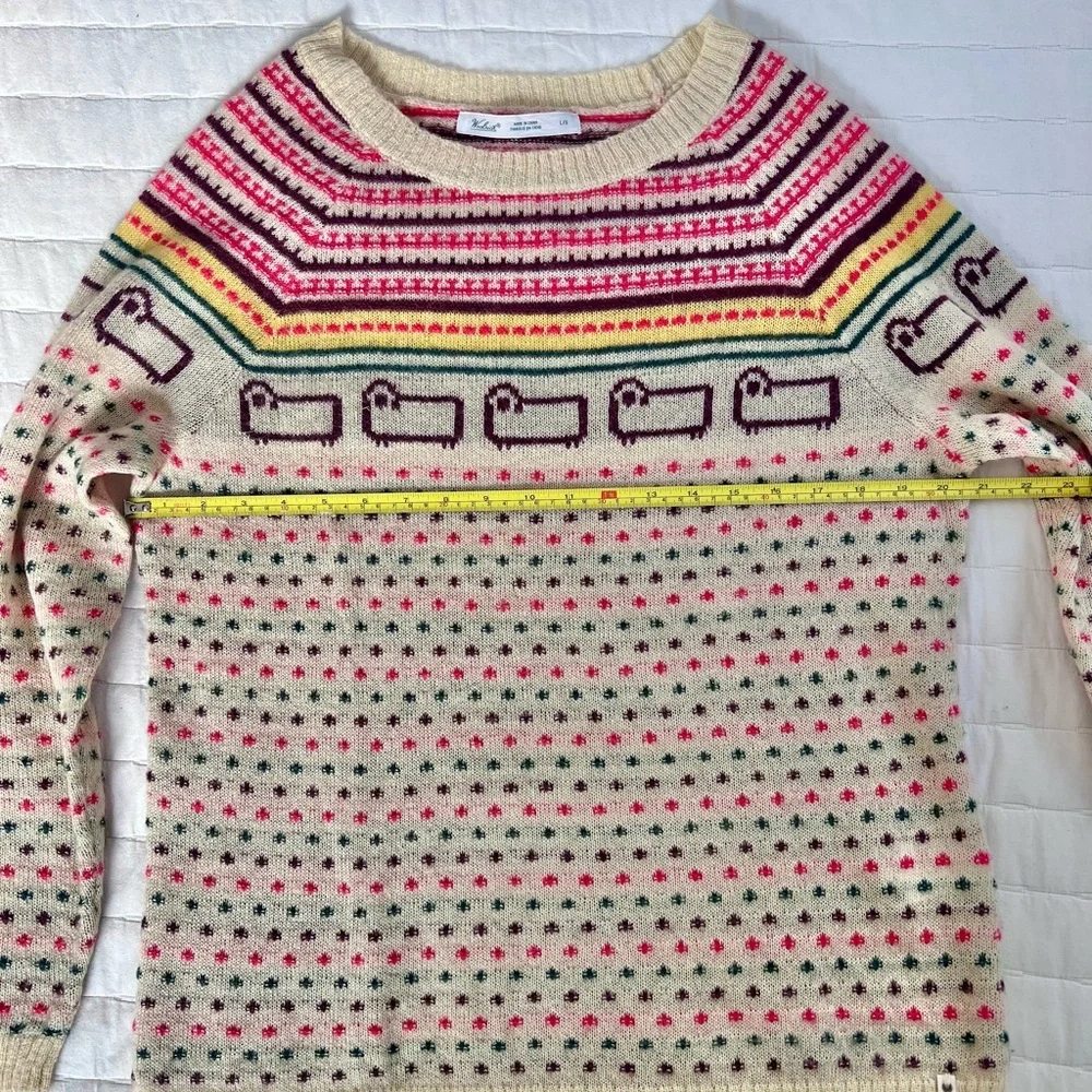 Woolrich Vintage Women's Fair Isle Sweater Size L EUC - Picture 6 of 9